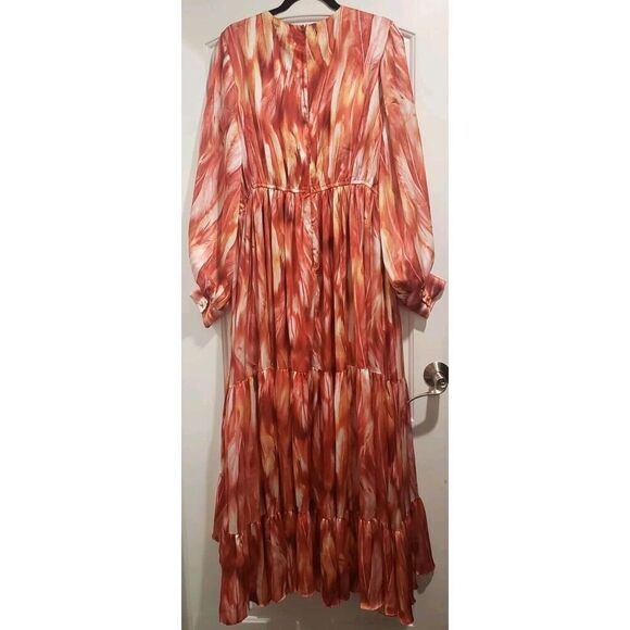 Lilly's‎ Kloset Maxi Dress, Slit Sleeves, Tiered Wrap Ruffle Hem 3XL Plus Size! - Picture 9 of 12